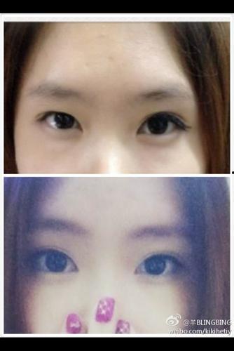 带美瞳图片对比照片